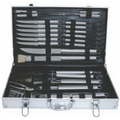 24 Piece Stainless BBQ Tool Set in Aluminum Case